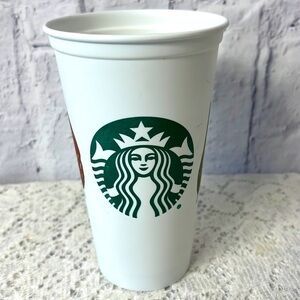 𝅺starbucks 16oz. Plastic “Leaves Changing Seasons” Tumbler